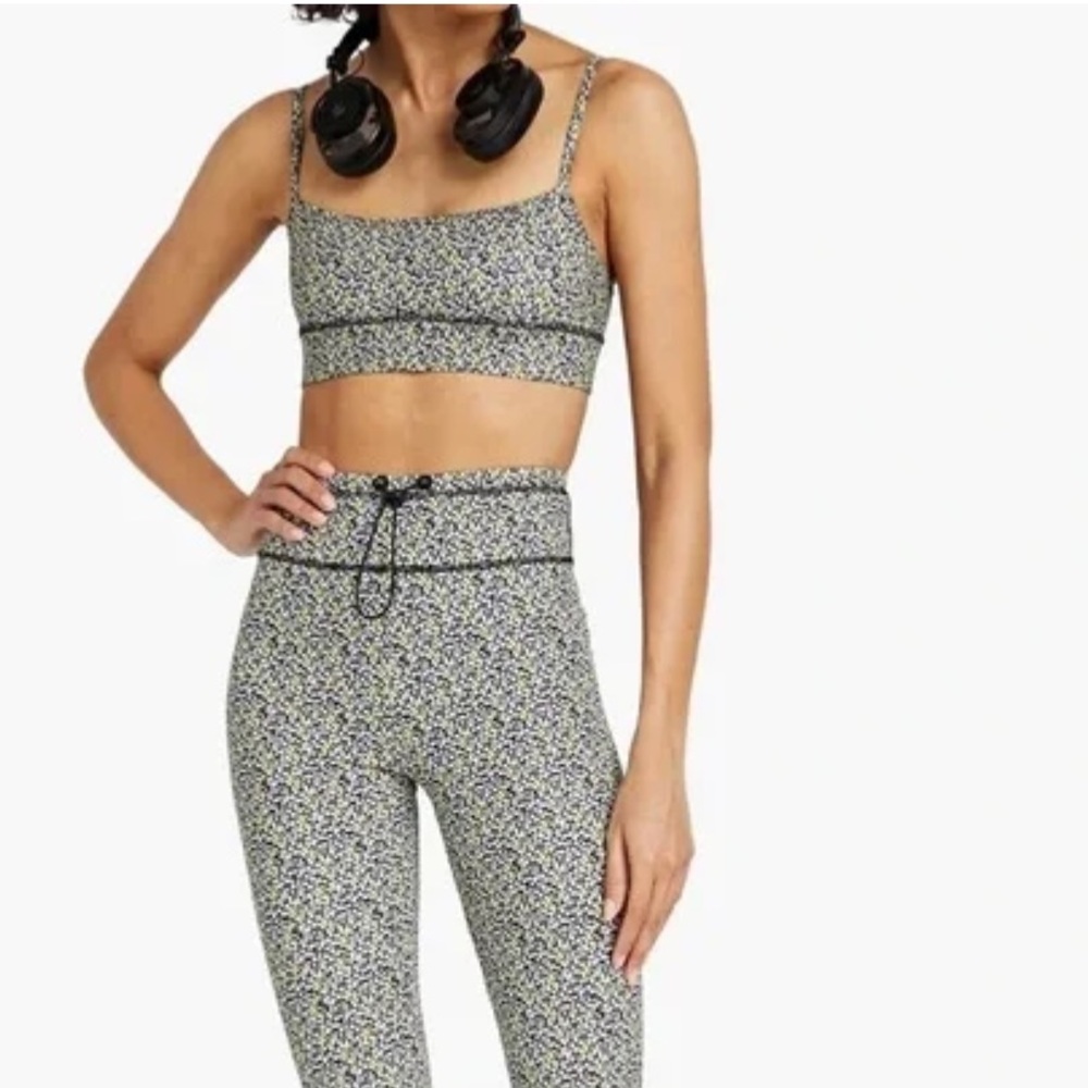 Floral Women's Bra in Black and Yellow